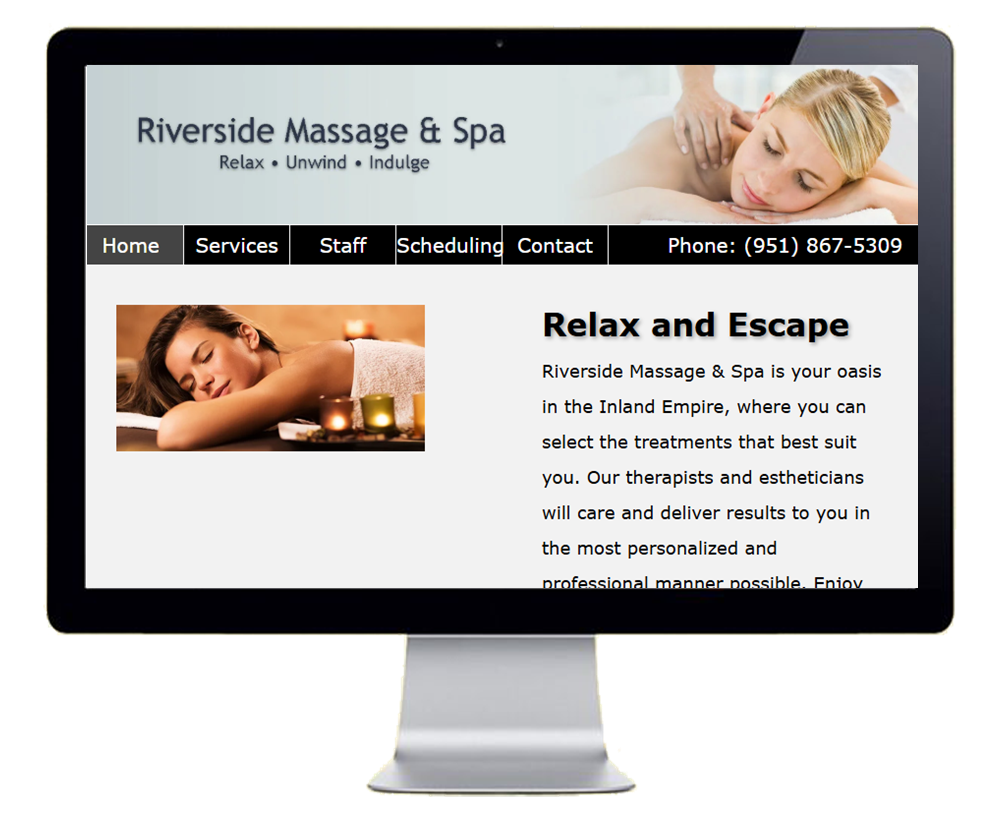 Riverside Massage and Spa Website