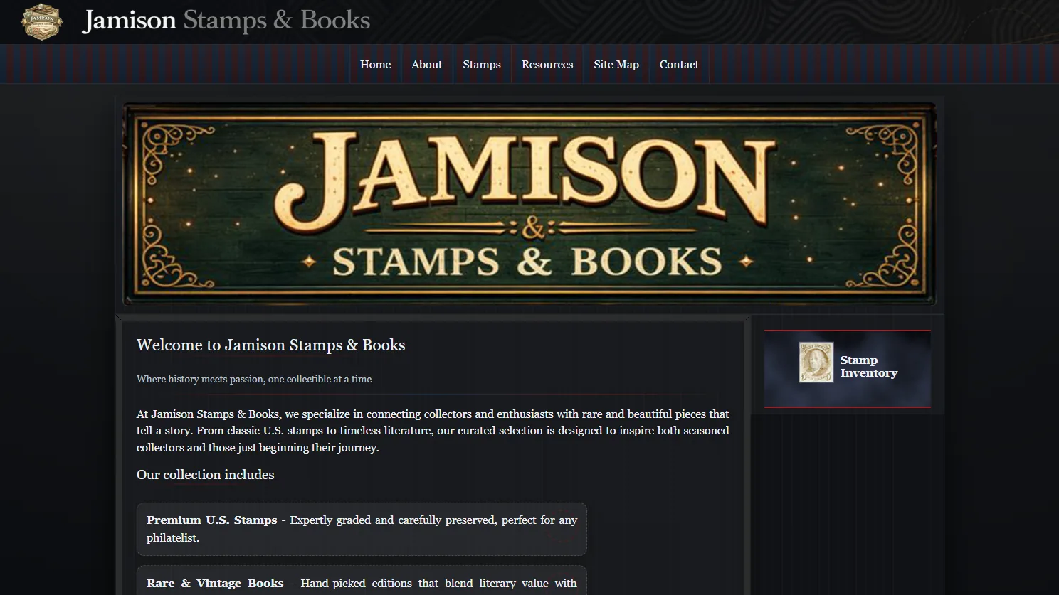 JamisonStamps.com - E-Commerce Platform